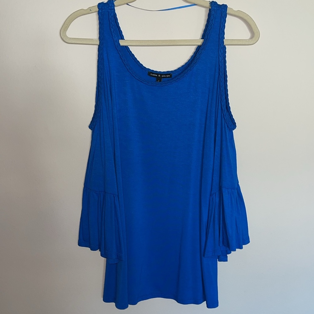 Cable & Gauge Cold Shoulder Top